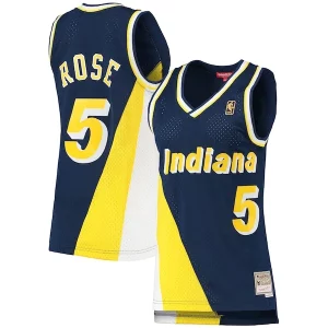 Jalen Rose Indiana Pacers Women's 1996/97 Hardwood Magnifique Classics Swingman Jersey Navy