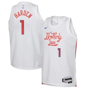 James Harden Philadelphia 76ers Nike Youth 2022/23 Swingman Jersey Captivant City Edition White