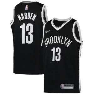 James Harden Sophistiqué Brooklyn Nets Nike Youth 2021/22 Diamond Swingman Jersey Icon Edition Black