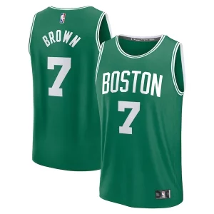 Jaylen Brown Boston Notable Celtics Fast Break Replica Player Jersey Icon Edition Kelly Green