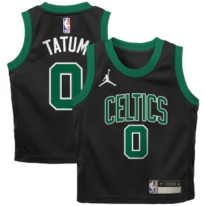 Jayson Tatum Boston Celtics Jordan Brand Preschool 2022/23 Replica Jersey Statement Edition Commémoratif Black
