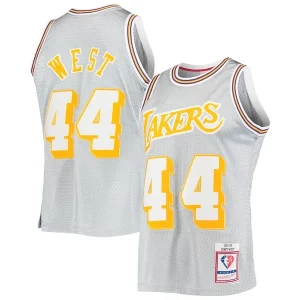 Jerry West Los Angeles Lakers 75th Anniversary Tendance 1971/72 Hardwood Classics Swingman Jersey Silver