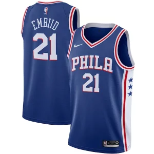 Joel Embiid Philadelphia 76ers Nike 2019/2020 Swingman Distingué Jersey Icon Edition Royal