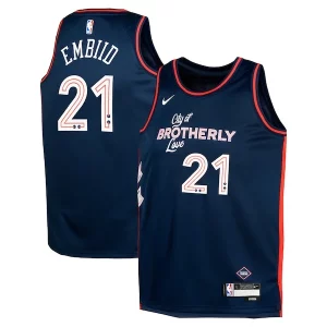 Joel Embiid Philadelphia 76ers Nike Youth Splendide Swingman Replica Jersey City Edition Navy