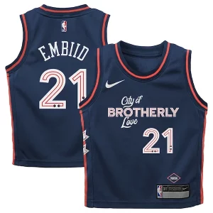 Joel Embiid Philadelphia Notable 76ers Nike Toddler Swingman Replica Jersey City Edition Navy