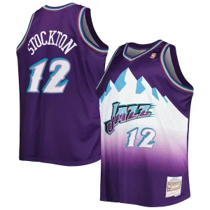 John Stockton Utah Jazz Big & Tall Hardwood Classics 1996/97 Swingman Jersey Purple Charming