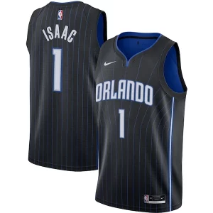 Jonathan Isaac Orlando Magic Nike Swingman Jersey Admirable Black Icon Edition