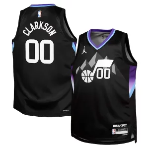 Jordan Clarkson Utah Jazz Collectible Jordan Brand Youth Swingman Jersey Statement Edition Black