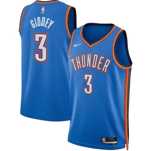 Josh Giddey Oklahoma City Thunder Nike Unisex Swingman Jersey Icon Edition Commémoratif Blue