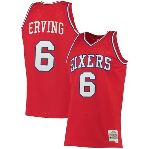 Julius Erving Philadelphia 76ers 1982/83 Big & Tall Hardwood Classics Swingman Jersey Bold Red