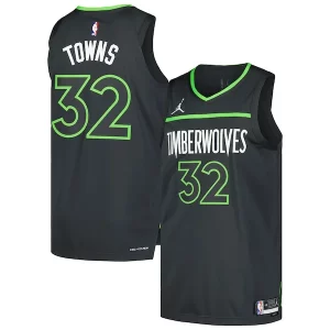 Karl Anthony Towns Minnesota Timberwolves Jordan Brand Authentic Gracieux Player Jersey Statement Edition Anthracite