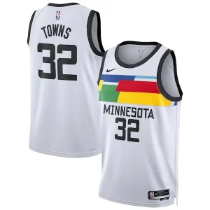 Karl Anthony Towns Minnesota Timberwolves Nike Unisex 2022/23 Swingman Jersey City Edition Captivant White
