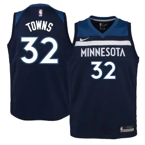 Karl Anthony Towns Minnesota Timberwolves Nike Youth Swingman Jersey Navy Icon Edition Exquisite