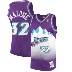 Karl Malone Exclusif Utah Jazz 1996/97 Hardwood Classics Swingman Jersey Purple