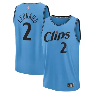 Kawhi Leonard LA Clippers 2024/25 Fast Break Vibrant Player Jersey City Edition Light Blue