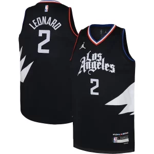 Kawhi Leonard LA Moderne Clippers Jordan Brand Youth Swingman Jersey Statement Edition Black