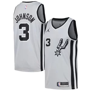 Keldon Johnson San Antonio Spurs Nike Swingman Player Jersey Statement Superbe Edition Silver