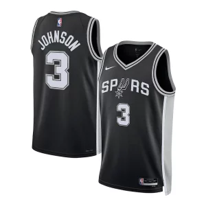 Keldon Tendance Johnson San Antonio Spurs Nike Unisex Swingman Jersey Association Edition Black