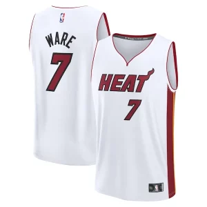 Kel'el Ware Miami Heat Fast Break Replica Player Jersey Association Edition Splendide White