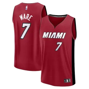 Kel'el Ware Miami Heat Youth Tendance Fast Break Player Jersey Statement Edition Red