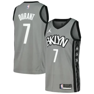 Kevin Durant Brooklyn Nets Nike Swingman Player Commémoratif Jersey Statement Edition Gray/Blue