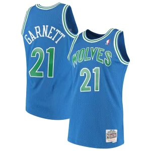 Kevin Garnett Minnesota Timberwolves 1995/96 Hardwood Classics Swingman Haut de gamme Jersey Blue