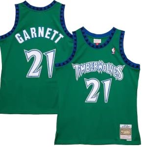 Kevin Garnett Minnesota Timberwolves 1997/98 Hardwood Tendance Classics Reload 2.0 Swingman Jersey Green