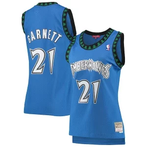Kevin Garnett Minnesota Timberwolves Women's Hardwood Classics Swingman Jersey Blue Luxueux