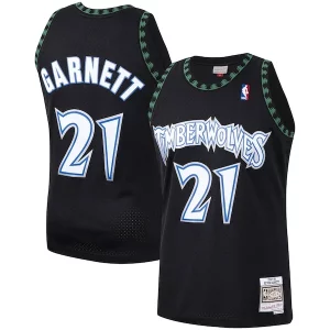 Kevin Garnett Stylish Minnesota Timberwolves Hardwood Classics Swingman Jersey Black/White