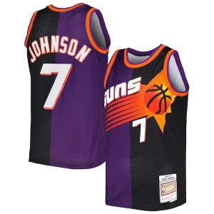 Kevin Johnson Phoenix Suns Hardwood Classics 1996/97 Split Swingman Jersey Distingué Purple/Black