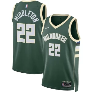 Khris Middleton Milwaukee Bucks Nike Unisex Swingman Jersey Gracieux Icon Edition Hunter Green