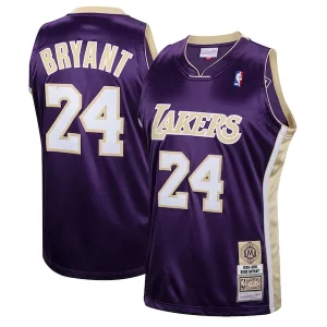 Kobe Bryant Los Angeles Lakers Hall of Fame Class of 2020 Haut de gamme #24 Authentic Hardwood Classics Jersey Purple/Gold
