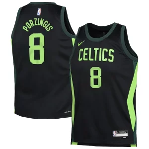 Kristaps Porzingis Boston Celtics Nike Youth 2024/25 Swingman Player Jersey Personalisable City Edition Black