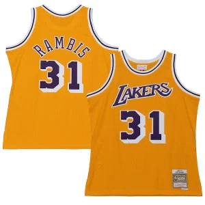Kurt Rambis Los Angeles Lakers 1984/85 Swingman Jersey Gold Notable