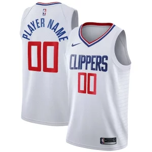 LA Clippers Nike 2020/21 Swingman Custom Jersey Association Haut de gamme Edition White