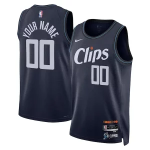LA Clippers Nike Admirable Unisex 2023/24 Custom Swingman Jersey Navy City Edition