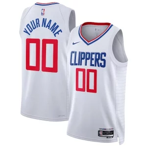 LA Clippers Nike Unisex Swingman Custom Jersey Éclatant White Association Edition