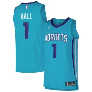 LaMelo Ball Charlotte Hornets Jordan Brand Authentic Player Jersey Luxueux Icon Edition Teal