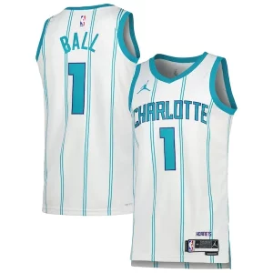 LaMelo Ball Charlotte Hornets Jordan Brand Éclatant Unisex Swingman Jersey Association Edition White/Teal