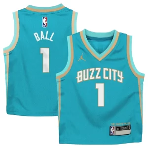 LaMelo Ball Charlotte Hornets Jordan Brand Preschool 2023/24 Tendance Swingman Replica Jersey City Edition Teal