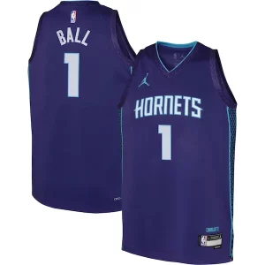 LaMelo Ball Charlotte Hornets Jordan Brand Youth Swingman Jersey Statement Edition Vibrant Purple