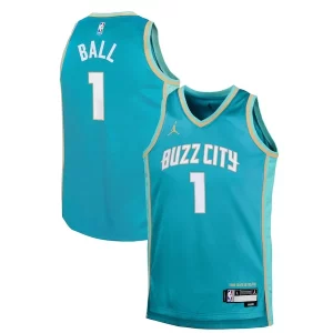LaMelo Ball Charlotte Hornets Jordan Brand Youth Swingman Replica Collectible Jersey City Edition Teal