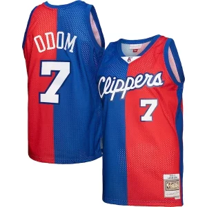 Lamar Odom LA Clippers Uniques Hardwood Classics 2000/01 Split Swingman Jersey Royal/Red