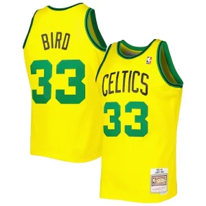 Larry Bird Élégant Boston Celtics 1985 86 Hardwood Classics Reload 3.0 Swingman Jersey Gold