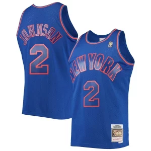 Larry Johnson New Bold York Knicks 1996/97 Hardwood Classics Swingman Jersey Blue
