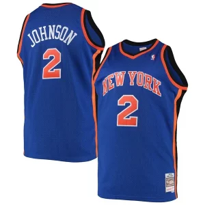 Larry Johnson New York Knicks 1998/99 Big & Admirable Tall Hardwood Classics Swingman Jersey Blue