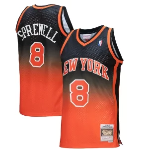 Latrell Sprewell New York Knicks Sophistiqué 1998/99 Hardwood Classics Fadeaway Swingman Player Jersey Orange/Black