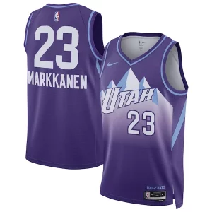 Lauri Markkanen Utah Jazz Nike Unisex 2024/25 Swingman Player Jersey City Edition Purple Confortable
