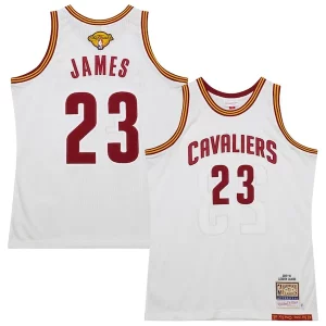 LeBron Captivant James Cleveland Cavaliers 2015/16 Hardwood Classics Authentic Jersey White