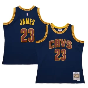 LeBron James Cleveland Cavaliers 2015/16 Hardwood Classics Tendance Swingman Jersey Navy